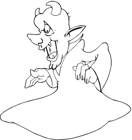 Evil Demon  Coloring Page